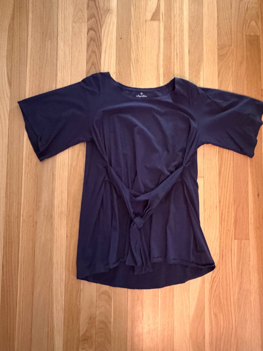 Women’s Navy Tie-Front Top
